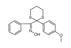 (Z)-(2-(4-methoxyphenyl)-1,3-dithian-2-yl)(phenyl)methanone oxime结构式