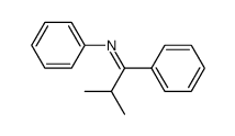 (E)-N-(2-methyl-1-phenylpropylidene)aniline结构式