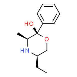 2-Morpholinol,5-ethyl-3-methyl-2-phenyl-,(2alpha,3alpha,5alpha)-(9CI) Structure