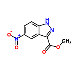 5-硝基-1H-吲唑-3-羧酸甲酯结构式