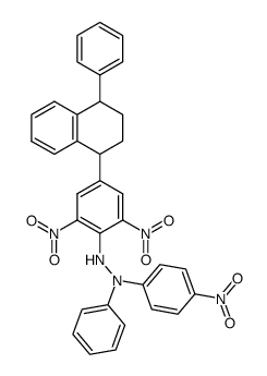 1-[2,6-dinitro-4-(1,2,3,4-tetrahydro-4-phenyl-1-naphthyl)phenyl]-2-(4-nitrophenyl)-2-phenylhydrazine结构式