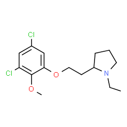 (-)-2-[2-(3,5-dichloro-2-methoxyphenoxy)ethyl]-1-ethylpyrrolidine结构式