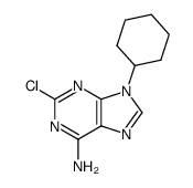 2-chloro-9-cyclohexyl-9H-adenine Structure