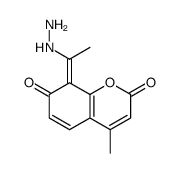 8-(1-hydrazinylethylidene)-4-methylchromene-2,7-dione结构式