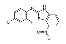 N-(4-chloro-2-fluorophenyl)-7-nitro-1,3-benzothiazol-2-amine结构式