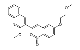 2-methoxy-3-{(E)-2-[5-(2-methoxyethoxy)-2-nitrophenyl]vinyl}quinoline结构式