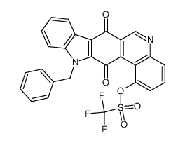 12-benzyl-7,13-dioxo-12,13-dihydro-7H-indolo[3,2-j]phenanthridine-1-yl trifluoromethanesulfonate Structure