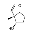 (+/-)-(2S,3R)-3-hydroxy-2-methyl-2-vinylcyclopentanone结构式