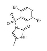 1-((2,5-dibromophenyl)sulfonyl)-4-methyl-1,3-dihydro-2H-imidazol-2-one结构式