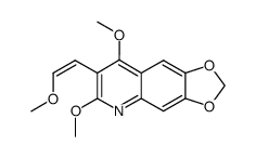 3-(2-Methoxyvinyl)-2,4-dimethoxy-6,7-methylene-dioxyquinoline Structure