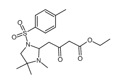 4-(2-N(1)-tosyl-N(3)-methyl-4,4-dimethylimidazolidyl)-3-ketobutenoate Structure