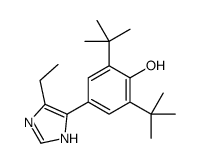 2,6-ditert-butyl-4-(5-ethyl-1H-imidazol-4-yl)phenol结构式