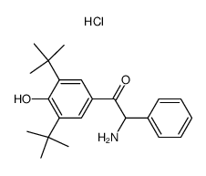 2-amino-1-(3,5-di-tert-butyl-4-hydroxyphenyl)-2-phenylethan-1-one hydrochloride结构式