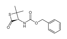 (3R)-3-benzyloxycarbonylamino-4,4-dimethylthietan-2-one Structure
