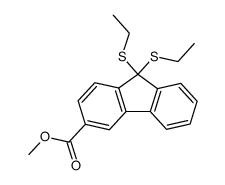 methyl 9,9-bis(ethylthio)fluorene-3-carboxylate Structure