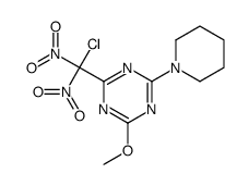 2-[chloro(dinitro)methyl]-4-methoxy-6-piperidin-1-yl-1,3,5-triazine结构式