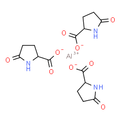 tris(5-oxo-DL-prolinato-N1,O2)aluminium Structure