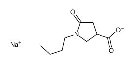 sodium 1-butyl-5-oxopyrrolidine-3-carboxylate结构式