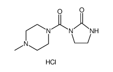 2-Imidazolidinone, 1-[(4-methyl-1-piperazinyl)carbonyl]-, hydrochloride结构式