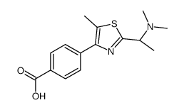 4-[2-[(1S)-1-(dimethylamino)ethyl]-5-methyl-1,3-thiazol-4-yl]benzoic acid Structure