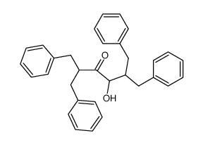 2,5-dibenzyl-4-hydroxy-1,6-diphenyl-hexan-3-one结构式