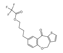4-(4,10-Dihydro-10-oxothieno[3,2-c][1]benzoxepin-8-yl)-butyl trifluoroacetate结构式