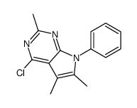 4-Chloro-2,5,6-trimethyl-7-phenyl-7H-pyrrolo[2,3-d]pyrimidine结构式