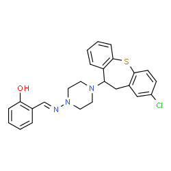 2-(((4-(2-Chloro-10,11-dihydrodibenzo(b,f)thiepin-10-yl)-1-piperazinyl )imino)methyl)phenol structure