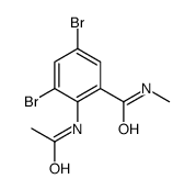 2-acetamido-3,5-dibromo-N-methylbenzamide Structure