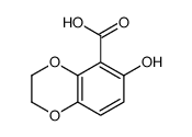 1,4-Benzodioxan-5-carboxylic acid,6-hydroxy- (4CI) Structure