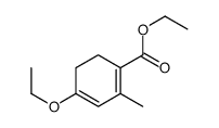 ethyl 4-ethoxy-2-methylcyclohexa-1,3-diene-1-carboxylate结构式