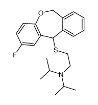 N-[2-[(2-fluoro-6,11-dihydrobenzo[c][1]benzoxepin-11-yl)sulfanyl]ethyl]-N-propan-2-ylpropan-2-amine结构式