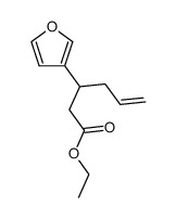 3-Furan-3-yl-hex-5-enoic acid ethyl ester结构式