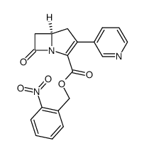o-nitrobenzyl-2-(3-pyridyl)-1-carbapen-2-em-3-carboxylate结构式