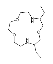 8,12-diethyl-1,4,10-trioxa-7,13-diazacyclopentadecane Structure