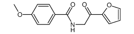 N-[2-(furan-2-yl)-2-oxoethyl]-4-methoxybenzamide结构式