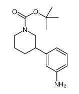 3-(3-氨基苯基)哌啶-1-羧酸叔丁酯结构式