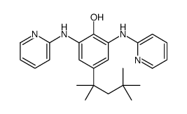 2,6-bis(pyridin-2-ylamino)-4-(2,4,4-trimethylpentan-2-yl)phenol结构式