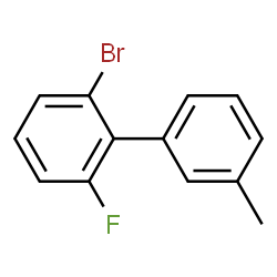 2-Bromo-6--fluoro-3'-methylbiphenyl结构式