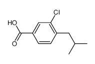 3-chloro-4-(2-methylpropyl)benzoic acid结构式