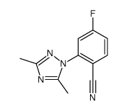 Benzonitrile, 2-(3,5-dimethyl-1H-1,2,4-triazol-1-yl)-4-fluoro Structure