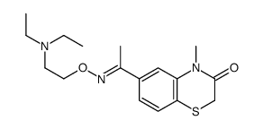 6-[(E)-N-[2-(diethylamino)ethoxy]-C-methylcarbonimidoyl]-4-methyl-1,4-benzothiazin-3-one结构式