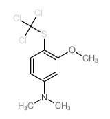 Benzenamine,3-methoxy-N,N-dimethyl-4-[(trichloromethyl)thio]- Structure