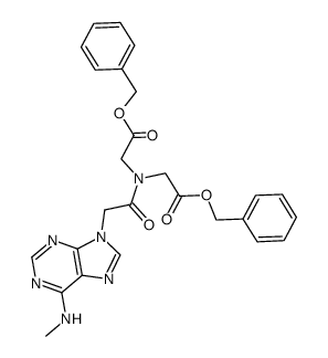 {[(N6-methyladenin-9-yl)acetyl]imino}diacetic acid dibenzyl ester Structure