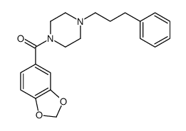 1,3-benzodioxol-5-yl-[4-(3-phenylpropyl)piperazin-1-yl]methanone结构式