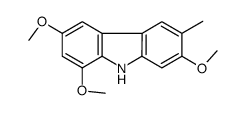 1,3,7-trimethoxy-6-methyl-9H-carbazole Structure