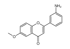 2-(3-aminophenyl)-6-methoxychromen-4-one结构式