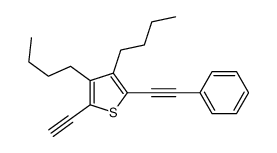 3,4-dibutyl-2-ethynyl-5-(2-phenylethynyl)thiophene Structure