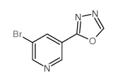 2-(5-溴吡啶-3-基)-1,3,4-恶二唑结构式