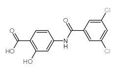 4-[(3,5-dichlorobenzoyl)amino]-2-hydroxybenzoic acid Structure
